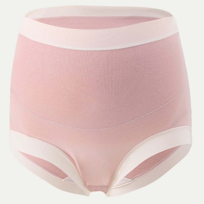 Tehotenské nohavičky z bavlny s vysokým pásom, antibakteriálne, priedušné, podpora brucha (bavlna 95–100%; podšívka 100% bavlna; pletená látka; 60 Count)