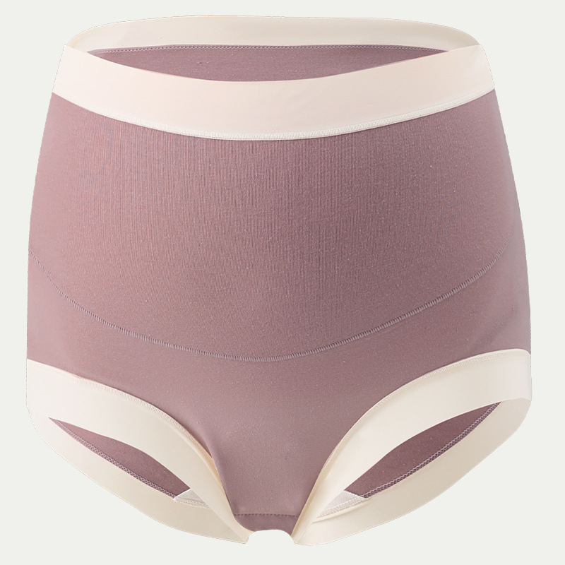 Tehotenské nohavičky z bavlny s vysokým pásom, antibakteriálne, priedušné, podpora brucha (bavlna 95–100%; podšívka 100% bavlna; pletená látka; 60 Count)