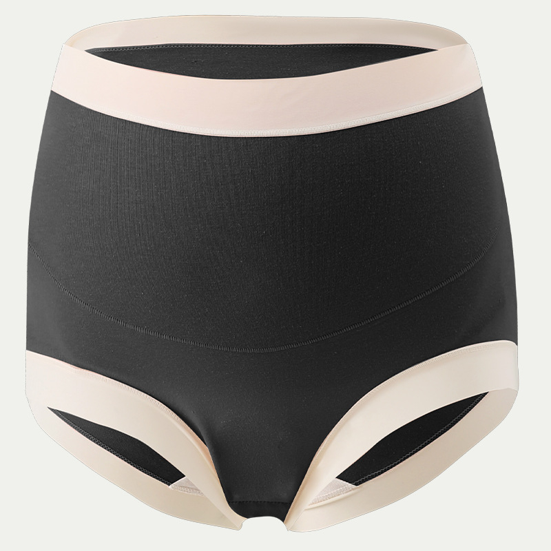 Tehotenské nohavičky z bavlny s vysokým pásom, antibakteriálne, priedušné, podpora brucha (bavlna 95–100%; podšívka 100% bavlna; pletená látka; 60 Count)