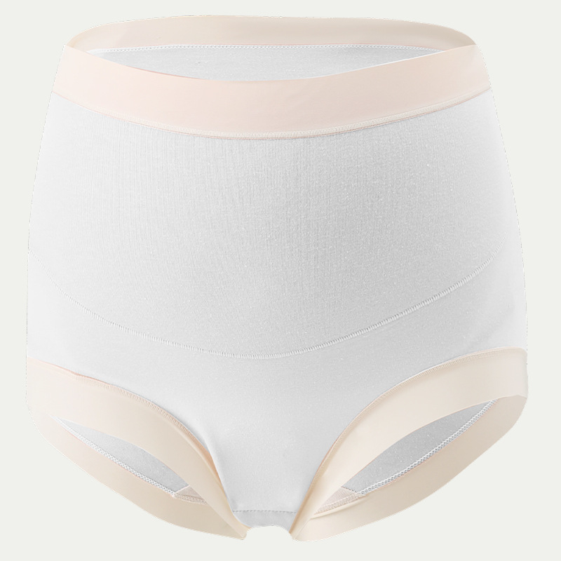 Tehotenské nohavičky z bavlny s vysokým pásom, antibakteriálne, priedušné, podpora brucha (bavlna 95–100%; podšívka 100% bavlna; pletená látka; 60 Count)