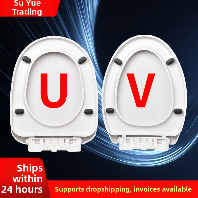 Hrubý kryt na WC so tichým zatváraním, univerzálny pre bežné toalety — materiál: PP doska; vzdialenosť montážnych otvorov: 13–17; model: cxs-2023-6-15-002