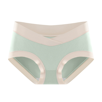 Tehotenské spodné prádlo z modalu, nízky pás, podpora bruška, farebný blok vzor, pletené šortky (Modal 90–95%, Bavlna 100%, Tkanina 50 count)