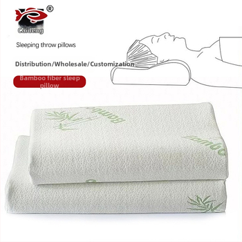 Atminties putų pagalvė su bambuko pluoštu – stačiakampė kaklo atrama su bangų dizainu, lėtas atsistatymas, pritaikomas apdorojimas