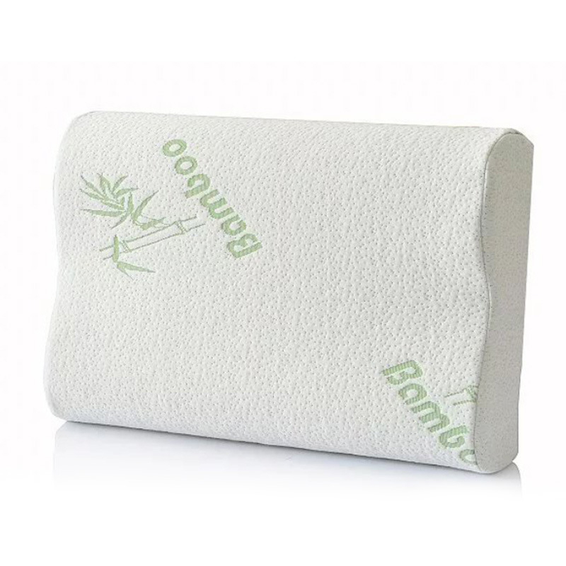 Atminties putų pagalvė su bambuko pluoštu – stačiakampė kaklo atrama su bangų dizainu, lėtas atsistatymas, pritaikomas apdorojimas