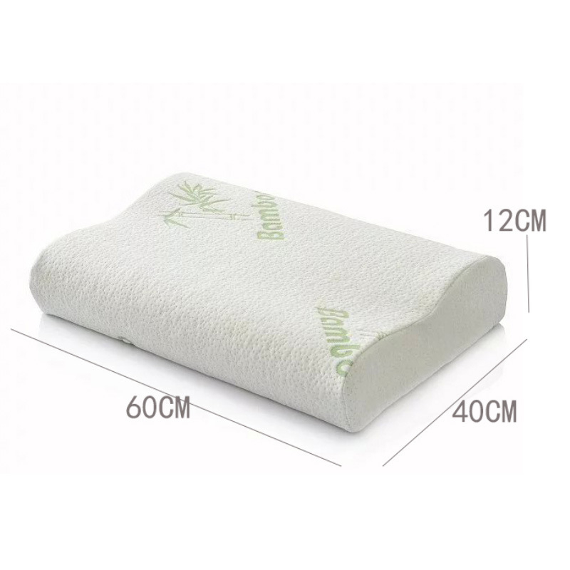 Atminties putų pagalvė su bambuko pluoštu – stačiakampė kaklo atrama su bangų dizainu, lėtas atsistatymas, pritaikomas apdorojimas