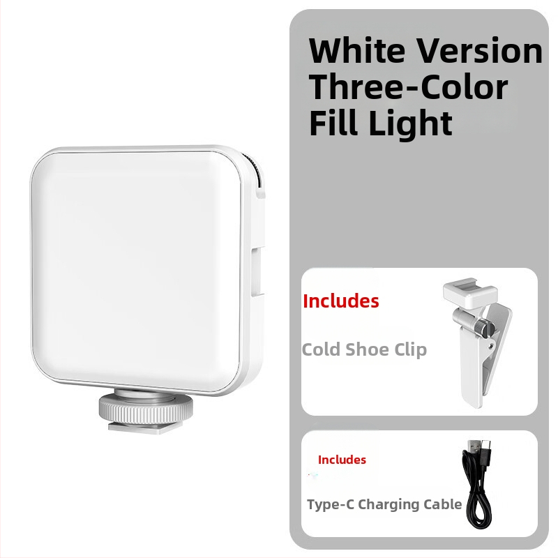 LED ръчно осветление за снимане и стрийминг — с регулируема температура на светлината, 3W, захранване 5V/1A, за мобилни телефони и DSLR, настолно използване