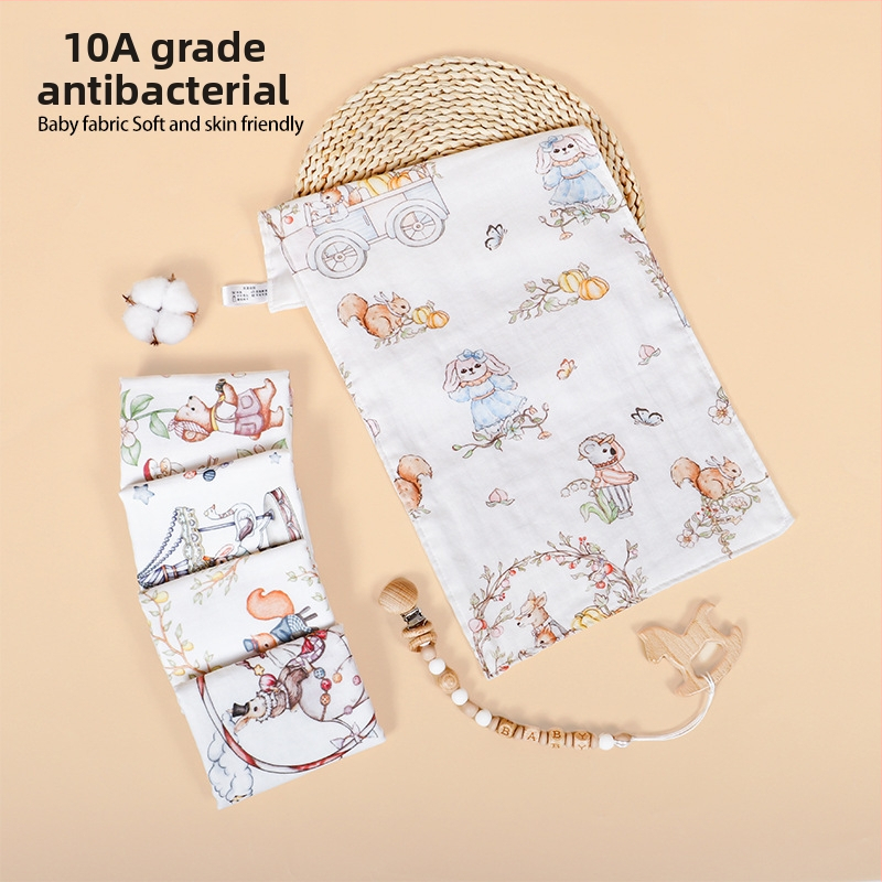 Žínka na tvár pre novorodencov z bambusovej priadze s motívom kresleného, 40-count vlákna, 42 g, absorpcia 0–5 s