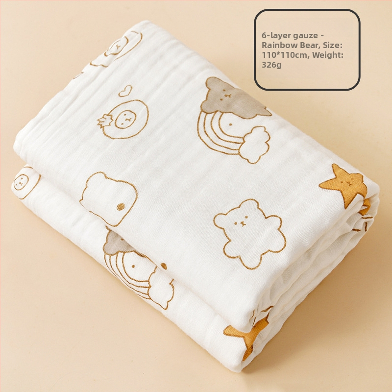 Detská gázová osuška na kúpanie – 100% bavlna, savá a hebká, pre novorodencov, 300–400 g