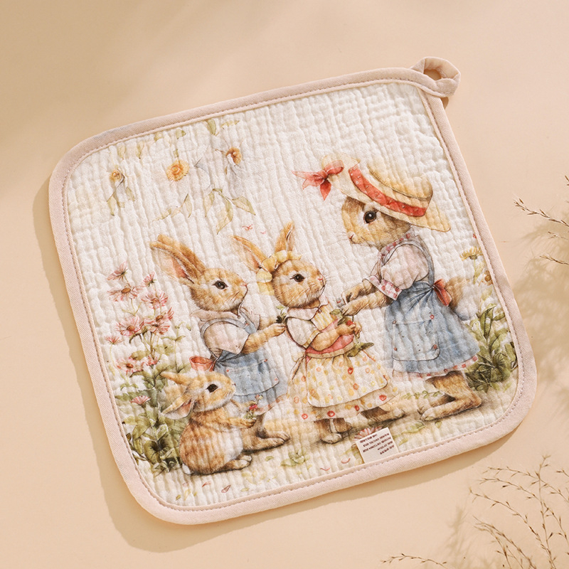 Detská utierka na sliny, štvorvrstvová bavlnená gáza, absorbujúca, pre deti 0–3 roky, Bezpečnostná trieda A