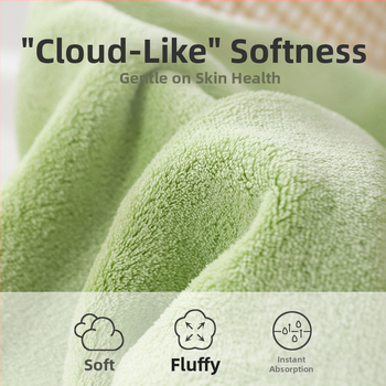 Moon Bear detský uterák, korálový flís materiál, 0–5 s vstrebávanie vody, vyšívané logo Moon Bear, uterák na sušenie vlasov, 45 g