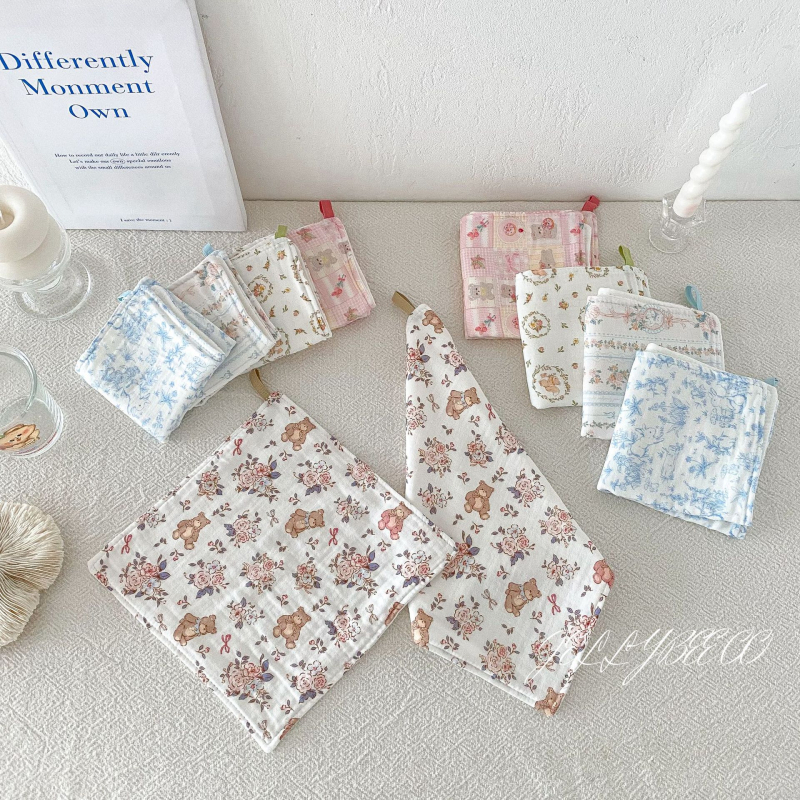 Nordický štvorcový uterák pre bábätká – gáza, 40 count, combed yarn, 25 g