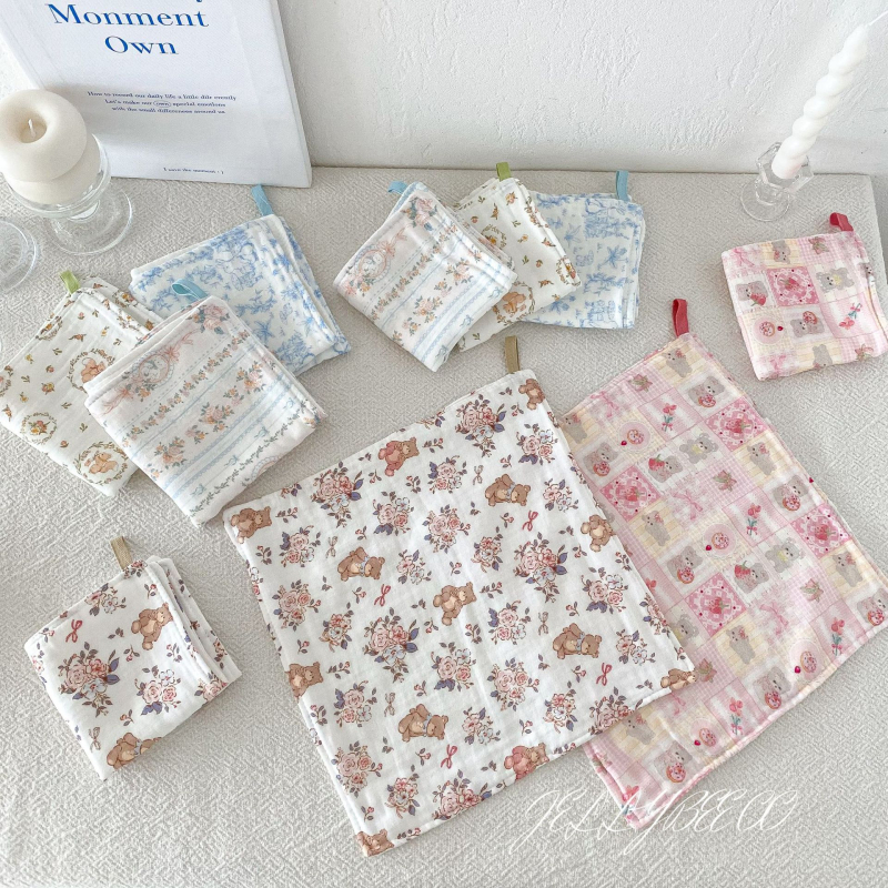 Nordický štvorcový uterák pre bábätká – gáza, 40 count, combed yarn, 25 g