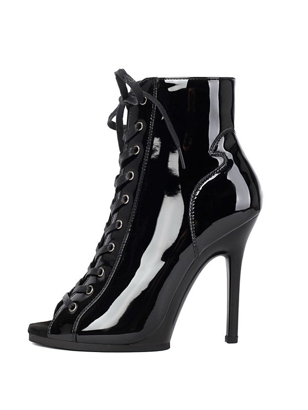 Ženske plesne cipele – gornji dio od patent kože, gumeni potplat, vezanje, ravnoteža i protukliznost, 3220