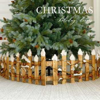 Micul gard din lemn pentru decor de masă de Crăciun — stil modern minimalist, lemn, cod Bswl