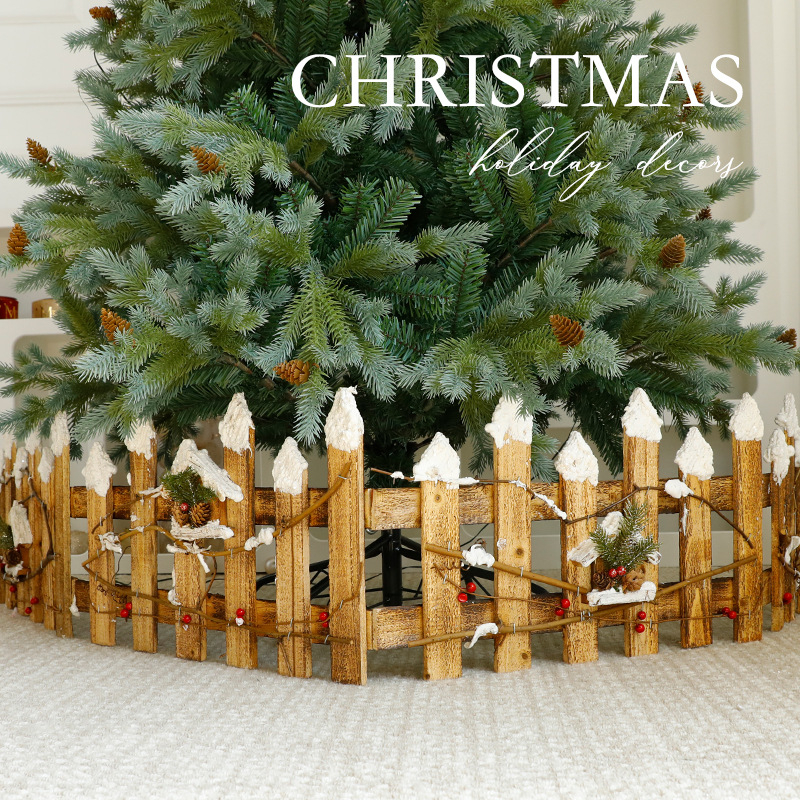 Micul gard din lemn pentru decor de masă de Crăciun — stil modern minimalist, lemn, cod Bswl