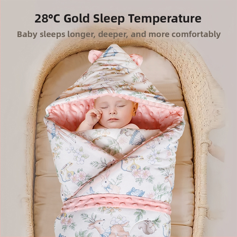 Naujagimio vyniojimo pledas, storas ir vėją atspari, svoris 0,55–1,0 kg, pavasaris ir ruduo