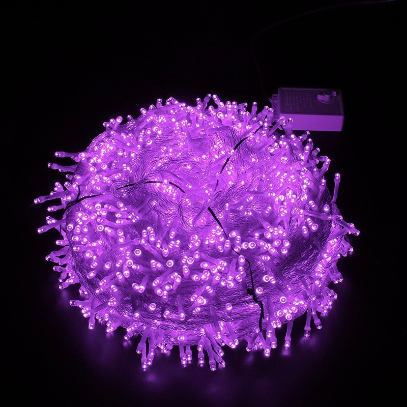 LED vonkajšie reťazové svetlá, IP44 vodotesné, 120 LED, 220V vstup, stmievateľné s ovládačom