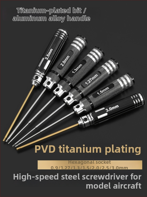 Modeļa lidmašīnas sešstūra skrūvgriežu komplekts 1.27/1.3/1.5/2.5 mm, 6‑stūrains