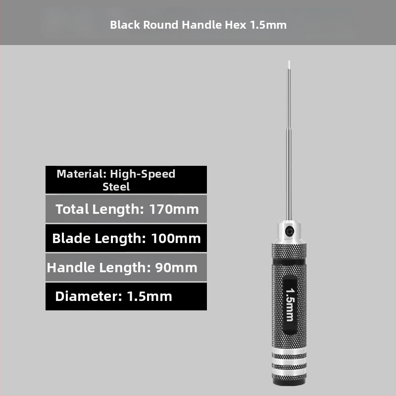 Set šesťuholníkových skrutkovačov pre model lietadla 1.27/1.3/1.5/2.5 mm, 6‑uholník