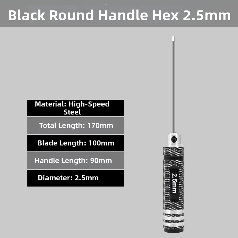 Set šesťuholníkových skrutkovačov pre model lietadla 1.27/1.3/1.5/2.5 mm, 6‑uholník