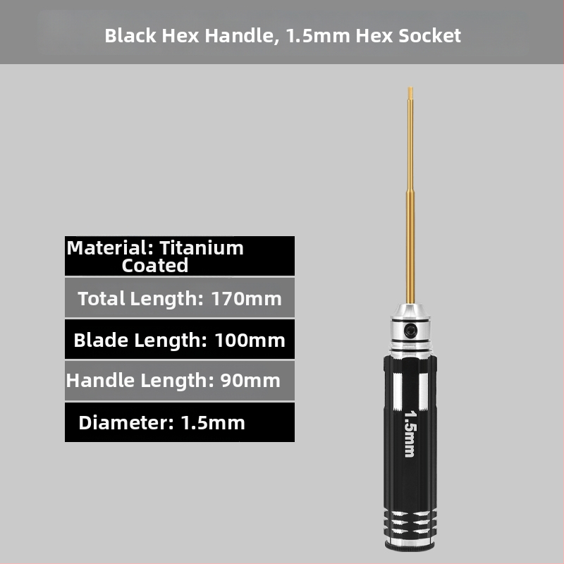 Set šesťuholníkových skrutkovačov pre model lietadla 1.27/1.3/1.5/2.5 mm, 6‑uholník