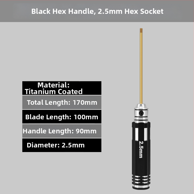 Set šesťuholníkových skrutkovačov pre model lietadla 1.27/1.3/1.5/2.5 mm, 6‑uholník