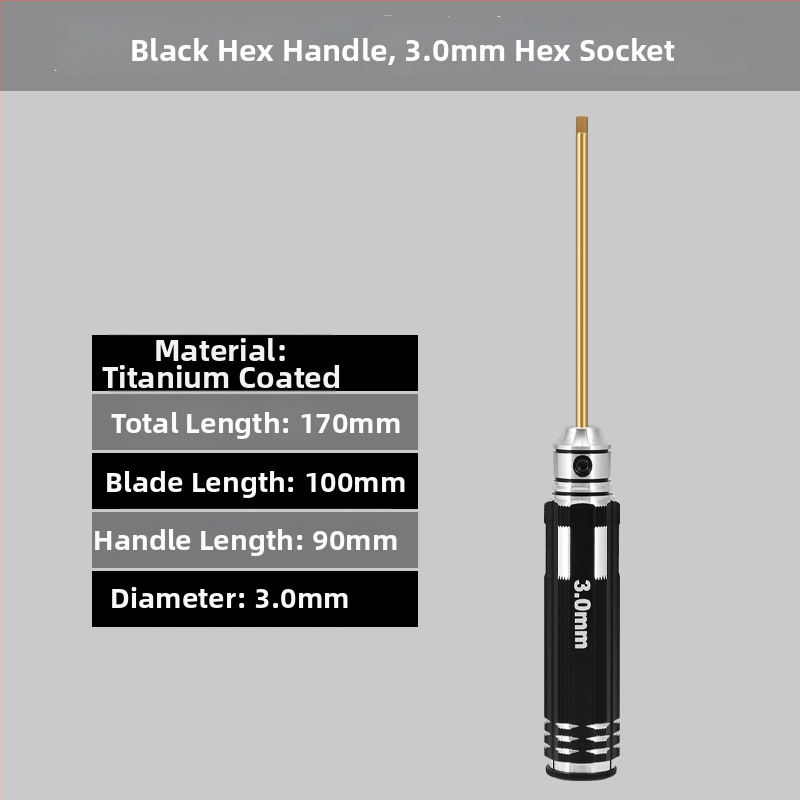 Set šesťuholníkových skrutkovačov pre model lietadla 1.27/1.3/1.5/2.5 mm, 6‑uholník