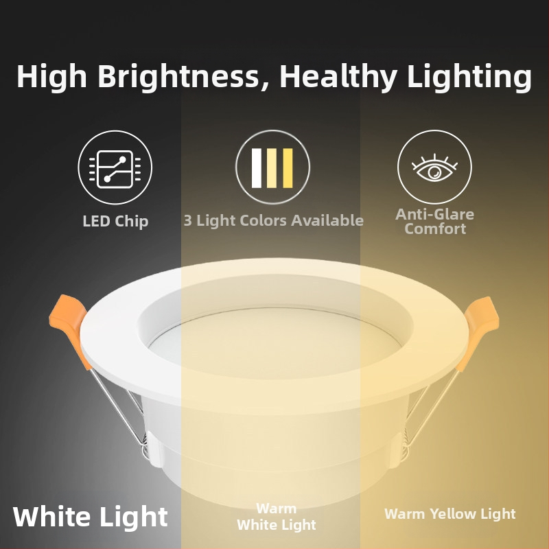 Foshan Lighting LED downlight, 8 cm otvor, osvetlenie do obývačky na strop, 2.5 palca, 3W zapustené LED svetlo