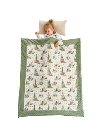 Dječja deka Muslintree / Cotton Tree — životinjski uzorak, sve sezone, 95%+ pamuk, za bebe i djecu 1–3 godine (Brand: Muslintree/Cotton Tree; Materijal: pamuk 95%+; Uzorak: životinje; Dob: 1–3 godine)