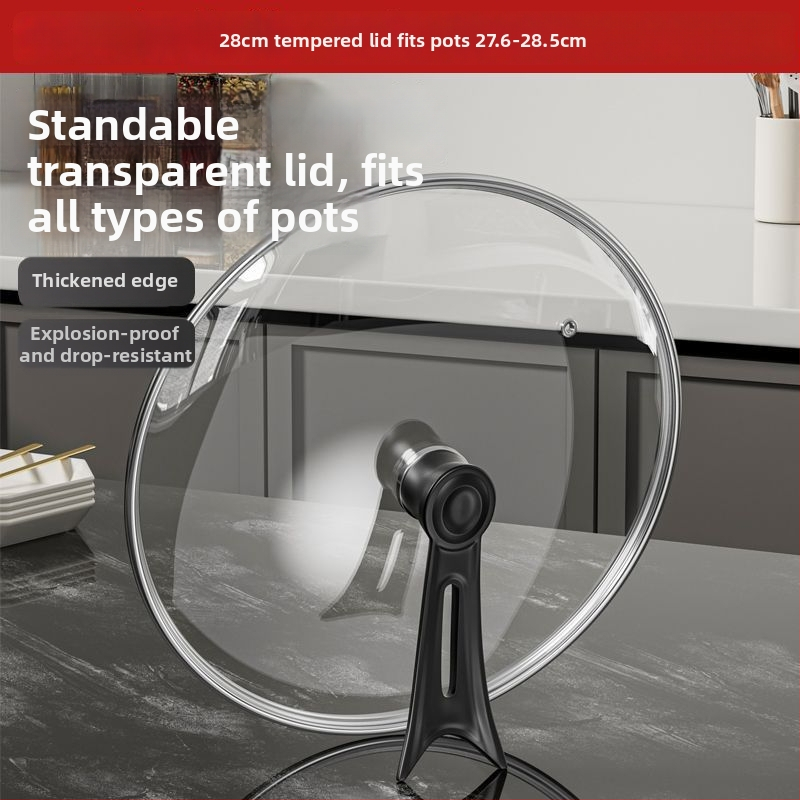 Pokrievka z tvrdeného skla, univerzálna pokrievka na wok a panvicu, moderný minimalistický štýl