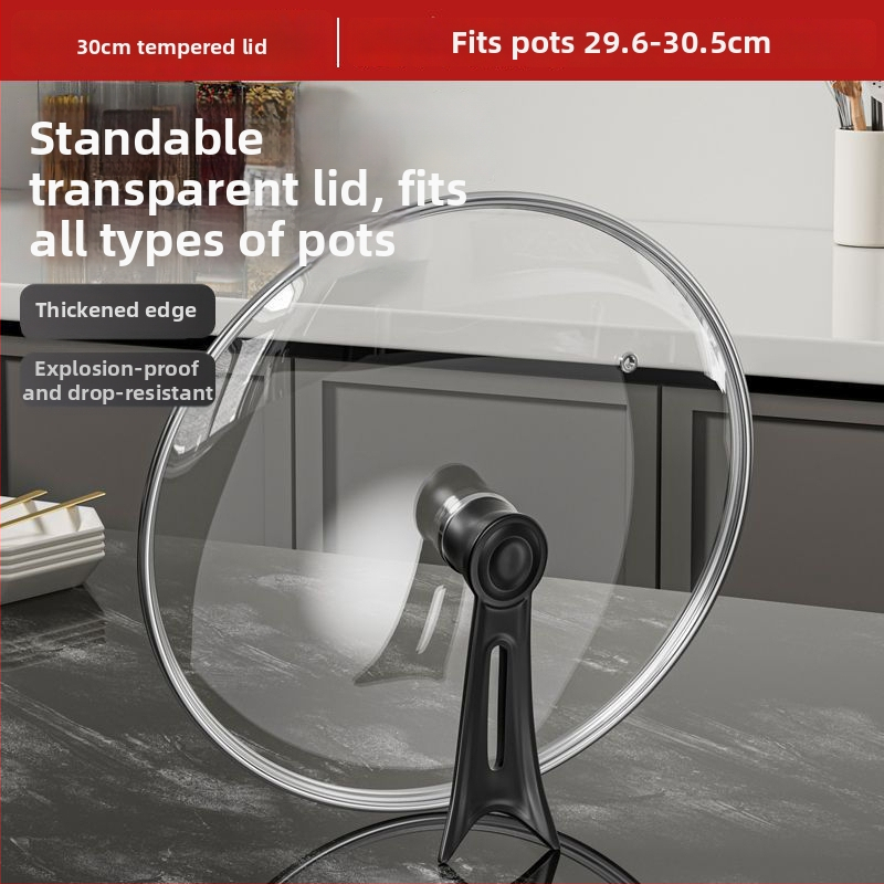 Pokrievka z tvrdeného skla, univerzálna pokrievka na wok a panvicu, moderný minimalistický štýl