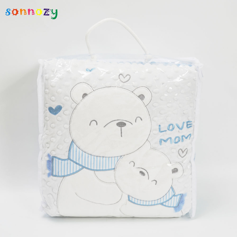 Sunnozy Бебешко плюшено одеяло – полиестер, 800–1000 g, за новородени до 6 години, есенно-зимно