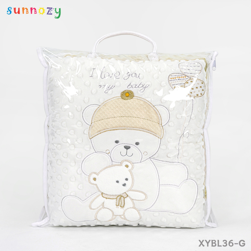 Sunnozy Бебешко плюшено одеяло – полиестер, 800–1000 g, за новородени до 6 години, есенно-зимно