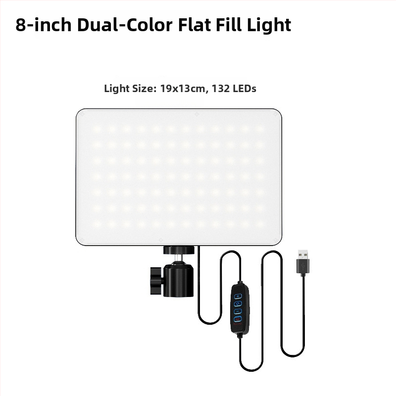 LED панел за fotografия с плавно димерване, 50W, 5V, цветова температура 2500–9900K, настолно използване, за фотография и лайв стрийминг