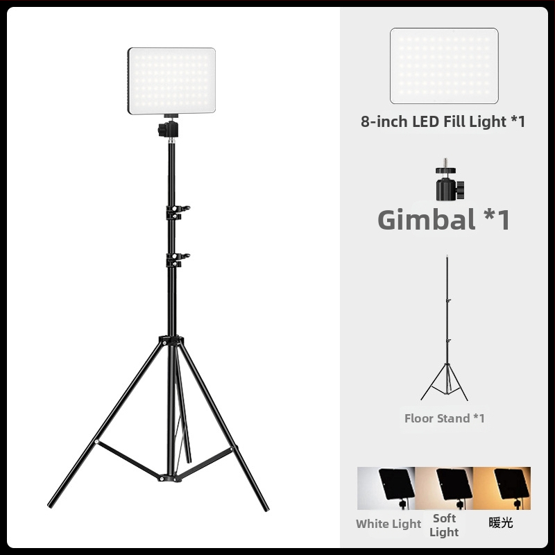 LED панел за fotografия с плавно димерване, 50W, 5V, цветова температура 2500–9900K, настолно използване, за фотография и лайв стрийминг