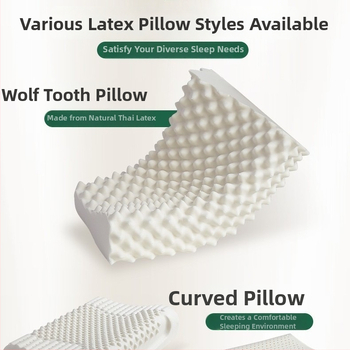 Latexový vankúš s 90% prírodným latexom, obdĺžnikový tvar, pletené jadro, výška 25 cm a viac, masážne granuly pre oporu krku