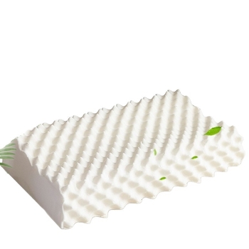 Latexový vankúš s 90% prírodným latexom, obdĺžnikový tvar, pletené jadro, výška 25 cm a viac, masážne granuly pre oporu krku