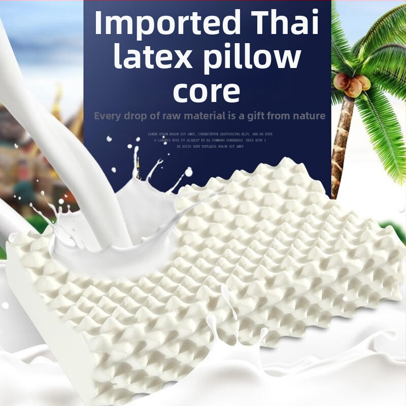 Latexový vankúš s 90% prírodným latexom, obdĺžnikový tvar, pletené jadro, výška 25 cm a viac, masážne granuly pre oporu krku