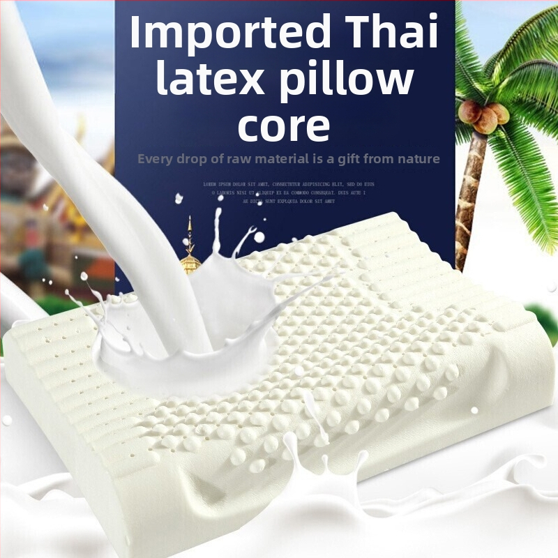 Latexový vankúš s 90% prírodným latexom, obdĺžnikový tvar, pletené jadro, výška 25 cm a viac, masážne granuly pre oporu krku