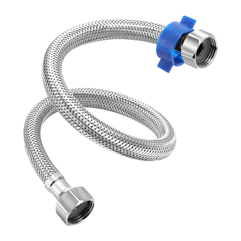 Innovator 304 ανοξείδωτος πλεγμένος σωλήνας από ανοξείδωτο ατσάλι - ανθεκτικός στην έκρηξη, σωλήνας εισόδου νερού υψηλής πίεσης για θερμαντήρες και τουαλέτες, με διπλά ατσάλινα άκρα, μοντέρνος μινιμαλιστικός σχεδιασμός