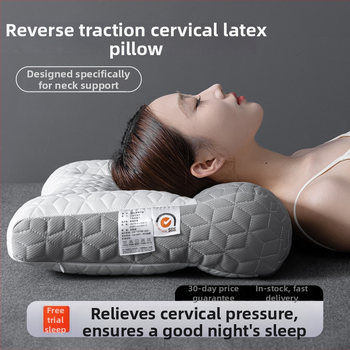 Set dvoch latexových vankúšov pre oporu krku – obdĺžnikový tvar, pletené jadro, latexový obsah 80–90%, vhodné pre bočné a chrbtové spanie