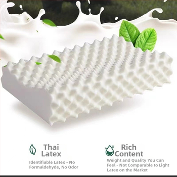 Latexový vankúš s vlnitým tvarom, hmotnosť 1,0–1,5 kg, materiál: umelý latex, látka: pletená tkanina