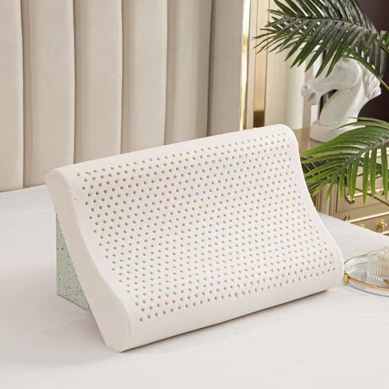 Latexový vankúš s vlnitým tvarom, hmotnosť 1,0–1,5 kg, materiál: umelý latex, látka: pletená tkanina