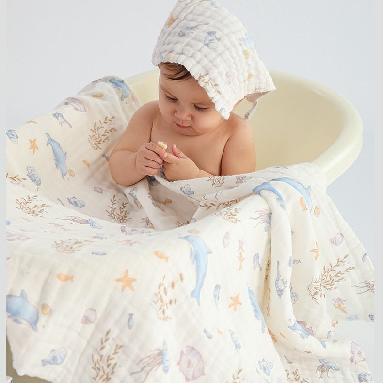 Detský uterák na kúpanie - 100% bavlna, vlákno 40 count, 300-400 g, pre dojčatá a deti