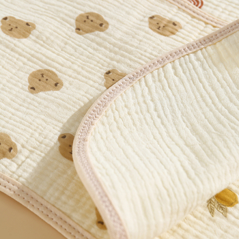 Dojčenská utierka na sliny, 100% bavlna, pre novorodencov 0–12 mesiacov, veľmi savá, motív zvierat.