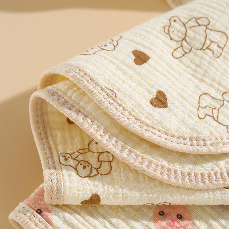 Dojčenská utierka na sliny, 100% bavlna, pre novorodencov 0–12 mesiacov, veľmi savá, motív zvierat.