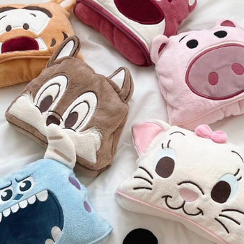 Детска кърпа за баня с качулка, корал-флийс, абсорбираща 300–400 г, 150D прежда, подгъв