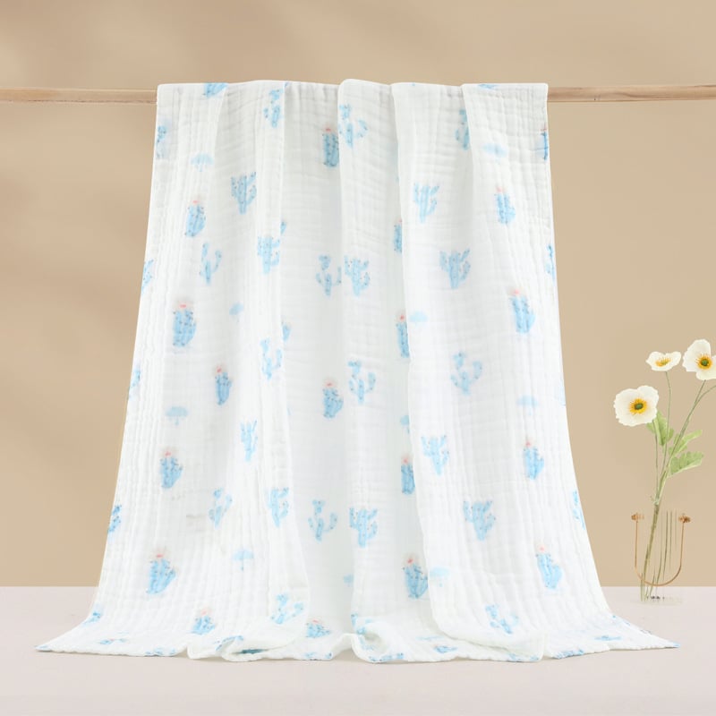 Detský uterák na kúpanie z bavlnenej gázy, rýchloschnúci, Cartoon vzor, 40s priadza, 300–400 g