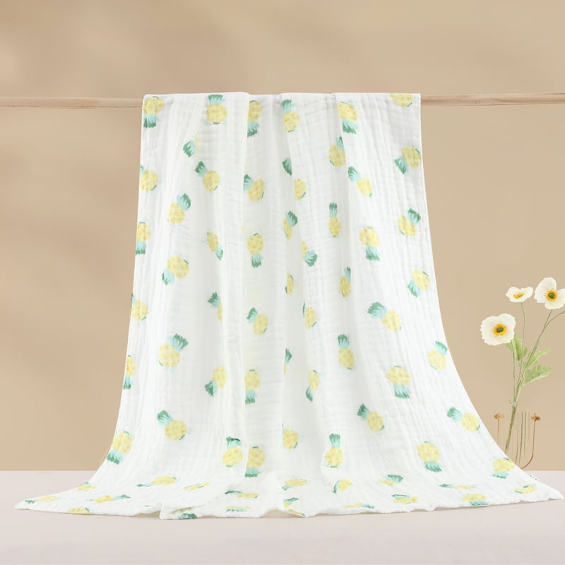 Detský uterák na kúpanie z bavlnenej gázy, rýchloschnúci, Cartoon vzor, 40s priadza, 300–400 g