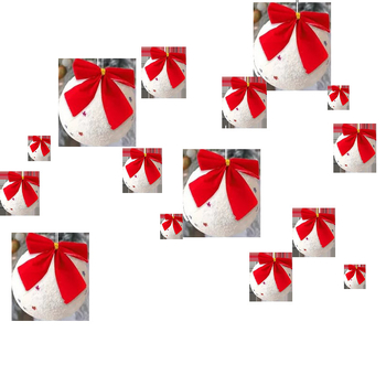 Pjena vianošni viseći ukras — kugla od snijega s leptir uzicom, Festive Joy, božićni stil